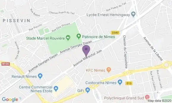 Localisation Cadiere Faustine