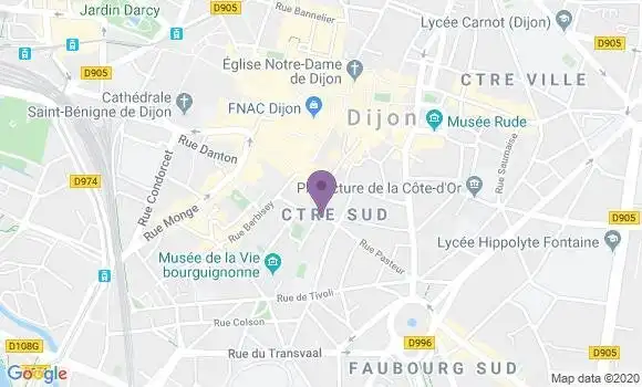 Localisation Gauthey Bandonny Alain