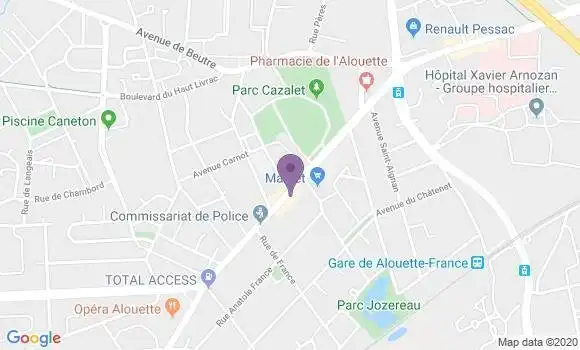 Localisation Mazieres Caroline
