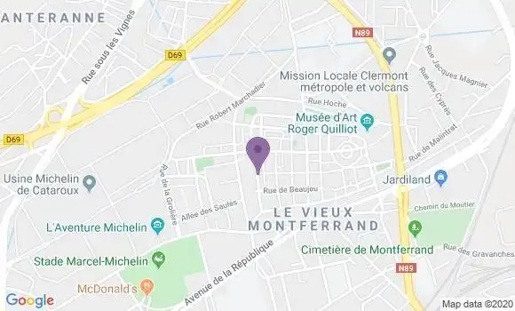Localisation Gevaudan Michel