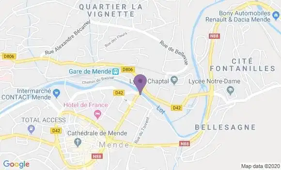 Localisation Brouillet Martin Hélène