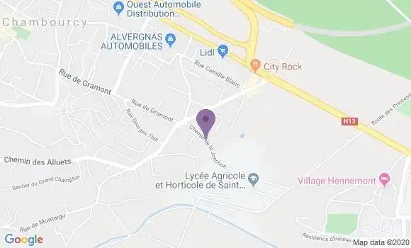 Localisation Proux Bernard
