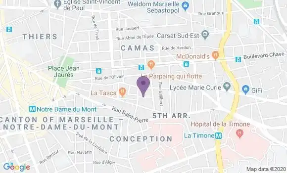 Localisation Oudin Nicolas