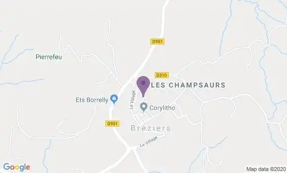 Localisation Borrelly Laurence