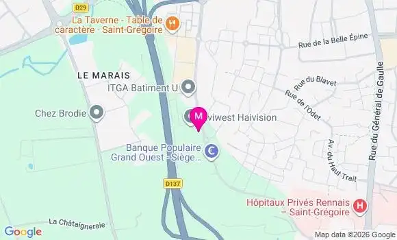 Localisation Mtre Bideau Quentin