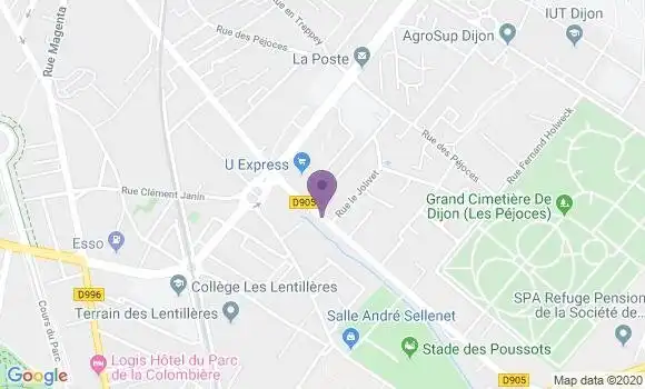 Localisation Mtre Morin Besson Brigitte