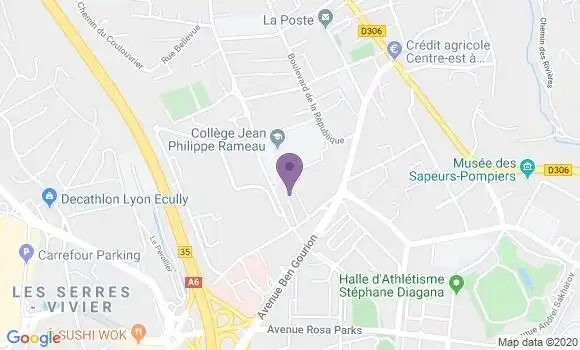 Localisation Mtre Muzio de Place Santiago