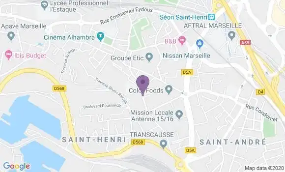 Localisation Mtre North Laurent