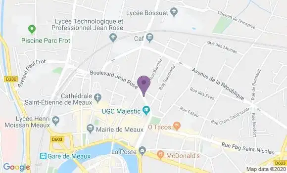Localisation Mtre Calais Bertrand