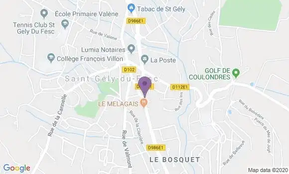 Localisation Mtre Prunet Bernard