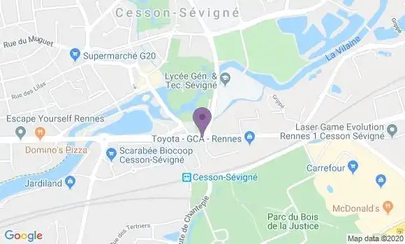 Localisation Mtre Laine Daniel