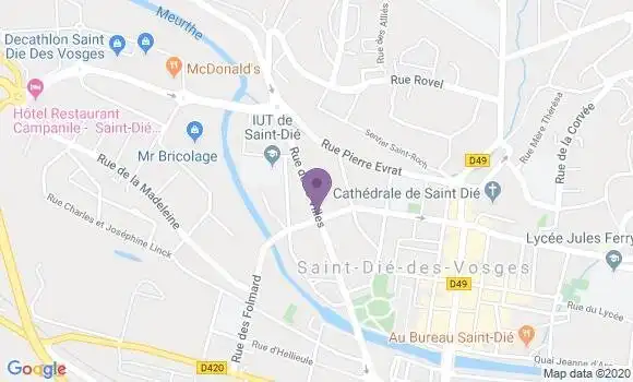Localisation Mtre Roussel Jean Loup