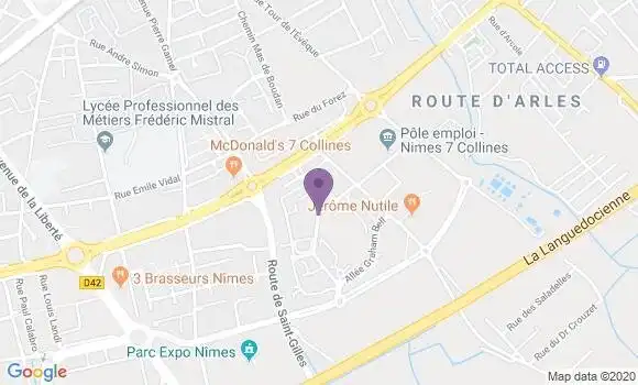 Localisation Mtre Brunel Jean Pierre