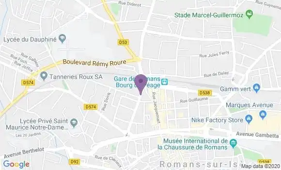 Localisation Mtre Quinot Jean