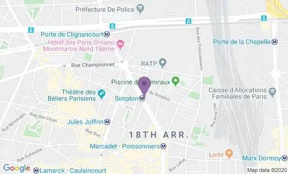 Localisation Mtre Baudouin Vincent