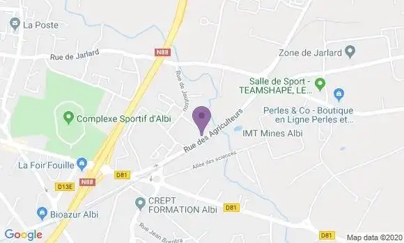Localisation Mtre Delpont Jean Vincent