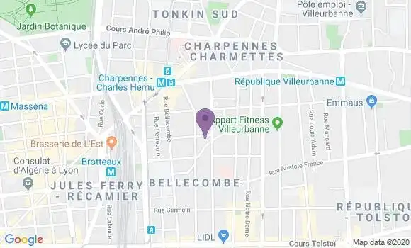 Localisation Mtre Jourdrain Caroline