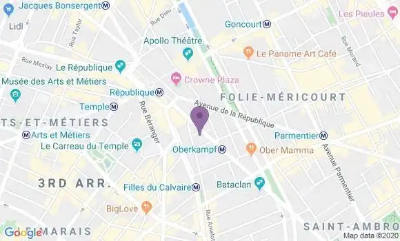 Localisation Mtre Duret Emilie