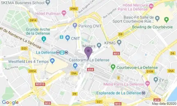 Localisation Mtre Pope Caron