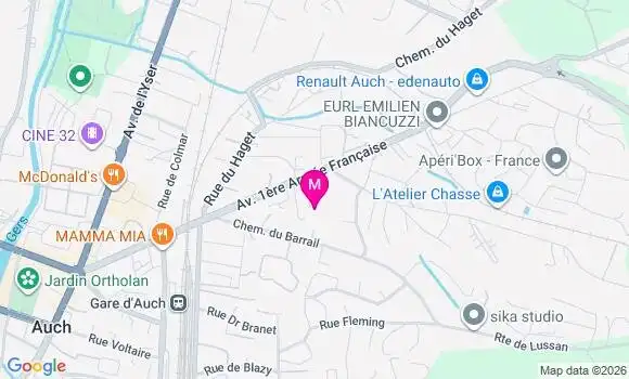 Localisation Mtre Vimont Maxime