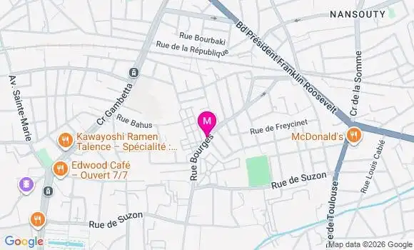 Localisation Mtre Planty Fourier Mathilde