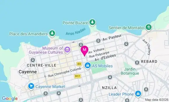 Localisation Mtre M