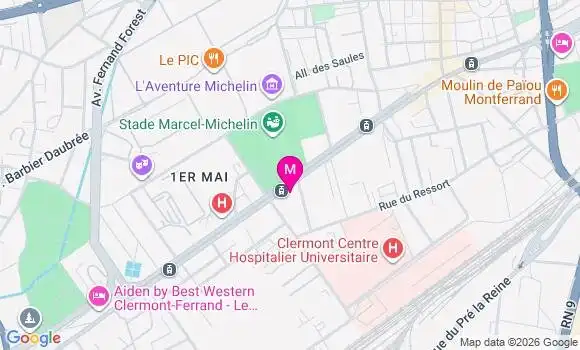 Localisation Mtre Ferrandon Anthony