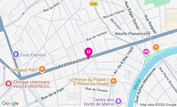Localisation Mtre Nugnes Aurélia