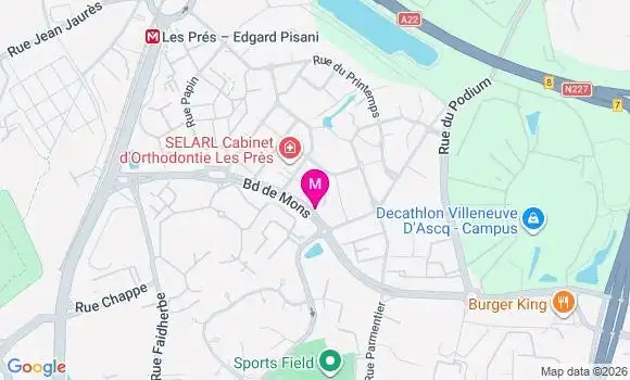 Localisation Mtre Warin Fanny