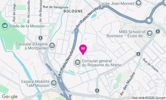 Localisation Mtre Calaudi Camille