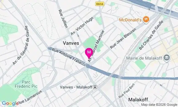 Localisation Mtre Monier Geoffrey
