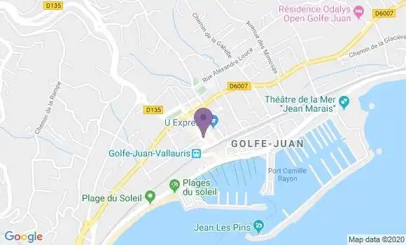 Localisation Société Générale Agence de Vallauris Golfe Juan