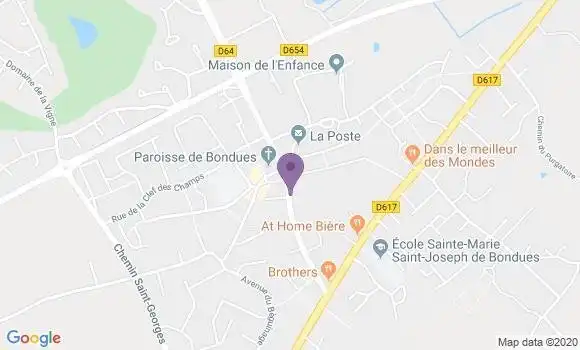 Localisation Société Générale Agence de Bondues