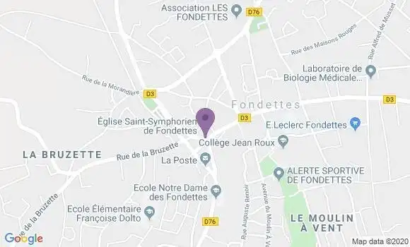 Localisation Crédit Mutuel Agence de Fondettes