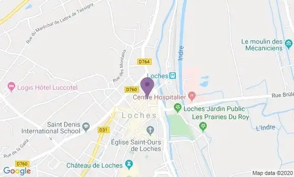 Localisation Crédit Mutuel Agence de Loches