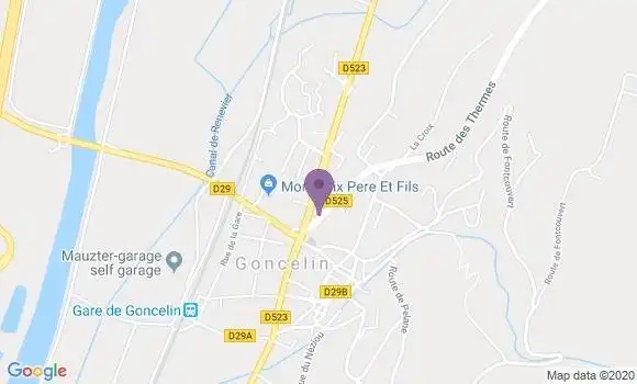 Localisation Crédit Mutuel Agence de Goncelin