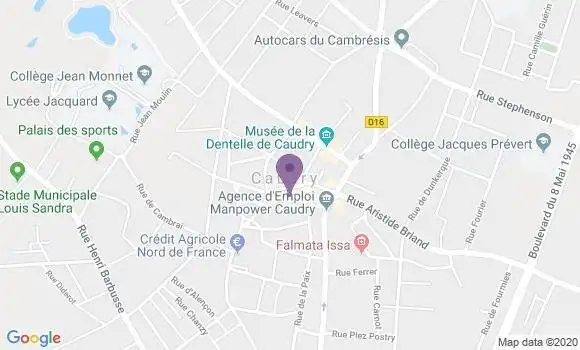 Localisation Société Générale Agence de Caudry