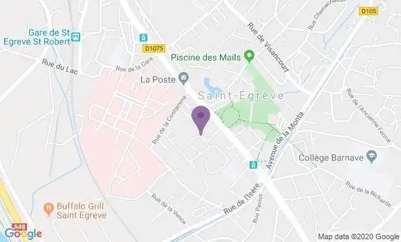 Localisation Crédit Mutuel Agence de Saint Egrève
