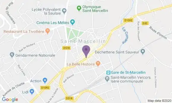 Localisation Crédit Mutuel Agence de Saint Marcellin