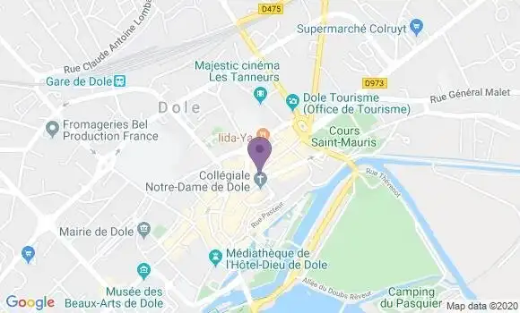 Localisation Crédit Mutuel Agence de Dole Tavaux