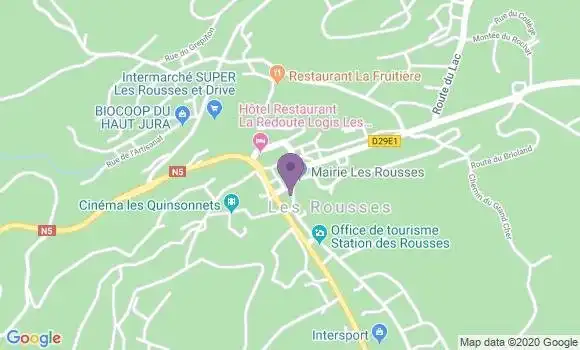 Localisation Crédit Mutuel Agence de Les Rousses