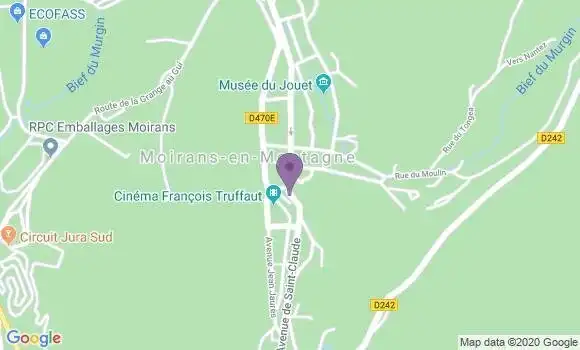 Localisation Crédit Mutuel Agence de Moirans en Montagne