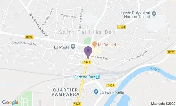 Localisation Crédit Mutuel Agence de Saint Paul les Dax