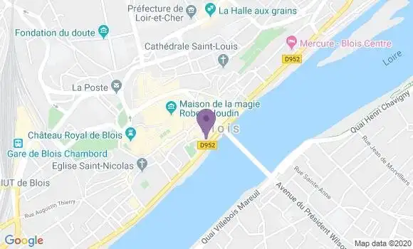 Localisation Crédit Mutuel Agence de Blois