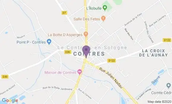 Localisation Crédit Mutuel Agence de Contres