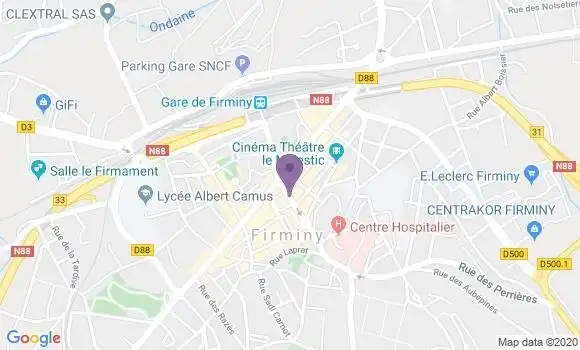 Localisation Crédit Mutuel Agence de Firminy Haut Forez