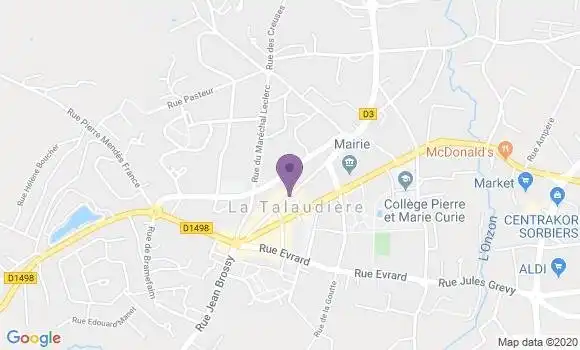 Localisation Crédit Mutuel Agence de La Talaudière
