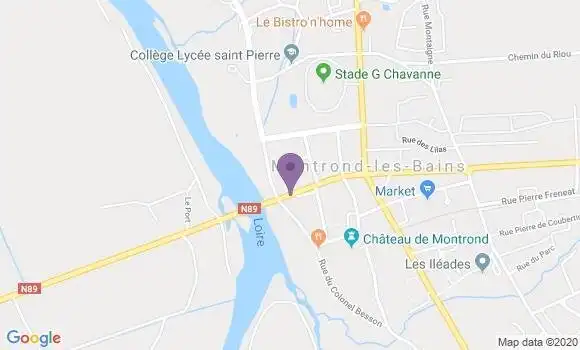 Localisation Crédit Mutuel Agence de Montrond les Bains