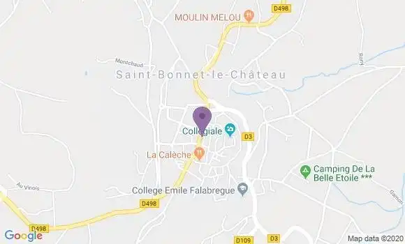 Localisation Crédit Mutuel Agence de Saint Bonnet le Château