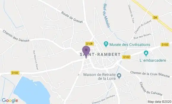 Localisation Crédit Mutuel Agence de Saint Just Saint Rambert